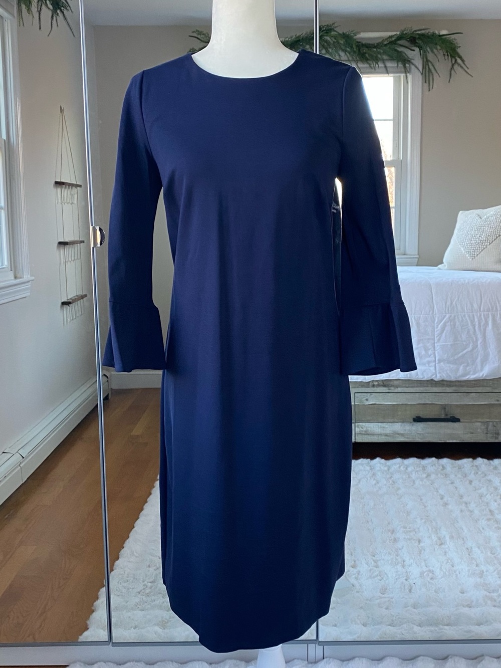 Boden Lavinia Ponte Knit Dress Navy Blue 8L